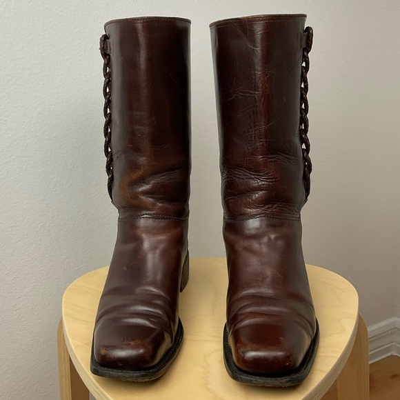 Bottega Veneta Dark Brown Leather Boots - Picture 2 of 16